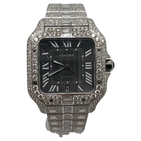 cheap iced out cartier watch|iced out watch real diamonds.